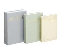 3-Pack Faux Books for Home Decor,Linen Finish Decorative Storage Boxes with Magnetic Snap Ideal for Coffee Table, Bookshelf & Mantel Display, Photo Organisation & Keepsakes (Gray + Mint Green + Beige)