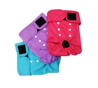 3 Pack Female Dog Diapers With Elastic Waistband And Wicking Layer For Dryness And Comfort