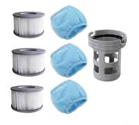 3 Pack Filter Cartridges with Protective Fit for Miweba MSPA Hot-Tub | Filter Cartridge with Filter Holder Fits for Miweba MSPA Inflatable Pools