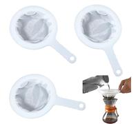 3 Pack Fine Mesh Strainer - 200, 300, 400 Mesh, Ultra Fine Plastic Sieve with Comfortable Handles, for Filtering Juice, Wine, Milk