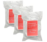 3 Pack First Aid Compressed Sterile Gauze, Emergency Medical Dressing for First Aid Kits, Hemostatic Control Bandage - 4.3" x 3.8 Yards