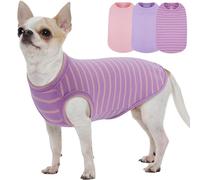 3 Pack Fleece Sweaters for Small Dogs -Pink-S, Classic Pullover | Stretchy Chihuahua Sweatshirt,Lightweight Breathable for Outdoor Walks,Soft Warm Homewear