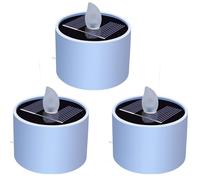 3 Pack Floating Candles, Solar Tea Lights Outdoor, LED Tealights Waterproof Flickering Can-dles, Battery Can-dles Flickering for Garden Patio Lantern Window Camping Home Decor