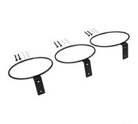 3 Pack Flower Pot Wall Bracket for Ring Style Hanging Baskets Powder Coated for Indoor Outdoor Gardens (M)