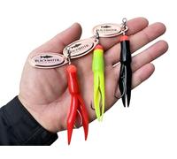 3 PACK FLYING LURE FISHING SPINNER C SALMON TROUT PIKE RED YELLOW BLACK QUICK CHANGE HOOK COPPER BRASSS SPOON 10G 15G 20G SINGLE BARBLESS HOOK (3x Barbless 10g)