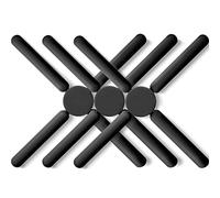 3/Pack Foldable Trivets Silicone, FENGCHEN Folding Trivet, Non-Slip Collapsible Cross Compact Design Expandable Silicone Pot Holder, Black