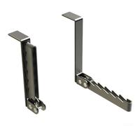 3 Pack Folding Door Hooks Over Door Hangers Matte Black White Iron Strong Load for Entryway Closet(Black)