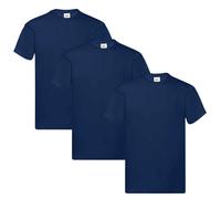 3 Pack Fruit of The Loom Mens UNISEX T Shirts 100% Cotton Plain Short Sleeve Tee