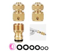 3 Pack Garden Hose Connector for Shower Hose, 1/2 inch Brass Male Threaded Tap Adapter, Shower Hose Connector for Outside Garden Hose Pipe, Female Threaded Tap, Ball Valve Adapter Fitting