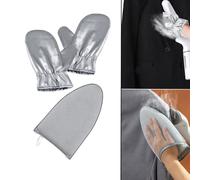 3 Pack Garment Steamer Ironing Gloves Mini Ironing Board Steam Resistant Gloves With Finger Ring Heat Resistant Garment Steamer Gloves For Garment Steamer Ironing Accessories (Grey)