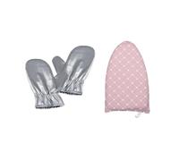 3 Pack Garment Steamer Ironing Gloves Mini Ironing Board Steam Resistant Gloves With Finger Ring Heat Resistant Garment Steamer Gloves For Garment Steamer Ironing Accessories (Pink)