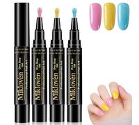 3 Pack Gel Nail Polish Pen Set, Pastel Macaron Shades, No Base Coat Needed Glossy Long-Lasting Finish, Beginner-Friendly Portable Pen-Style Tools for DIY Manicure and Nail Design, Works with UV Lamp