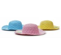 3 Pack Girls Boys Cowboy Style Sun Hat Easter Bonnet Decorate Parades Gift, Pink Yellow Blue