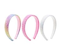 3 Pack Glitter Headbands for Girls, Thick Sparkly Non Slip Chunky Hairbands, Rainbow Sequin Bling Hair Accessories, Sweet Adorable Style for Little Girls Kids Women, Color Random (Ombré, 2.5CM)