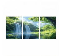 3 Pack Glow-in-the-Dark Paint by Numbers Kit for Adults Waterfall Acrylic Paint by Numbers 12 x 18In*3, Tree Canvas Painting Craft Kits for Wall Decor, Wall Art Glowing Painting Home Decor JLYH-1900