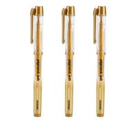 3 Pack Gold Gel Pens for Colouring 1.0mm Tip Gold Fine Liner Art Pen Ballpoint Gelly Ink Pen Rollerball Highlighter Fineliner for Artists Drawing Sketching Writing Illustration Coloring Paper