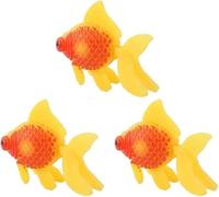 3 Pack Gold,orange Artificial Aquarium Fishes Fake Fish Plastic Fish Aquarium Moving Fishes Ornament Decoration Orange Goldfish for Aquarium Fish Tank Aquarium Décor Thematic Ornaments,Aquarium Décor