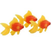 3 Pack Gold,orange Artificial Aquarium Fishes Fake Fish Plastic Fish Aquarium Moving Fishes Ornament Decoration Orange Goldfish for Aquarium Fish Tank Thematic Ornaments Aquarium Décor