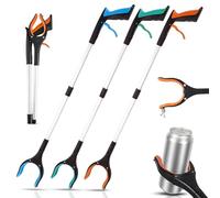 3 Pack Grabber Reacher Tool for Seniors, 32" Foldable Reacher Grabber Pickup Tool with 360° Rotating Jaw & Magnetic Tip, Lightweight Trash Picker Upper Grabbers