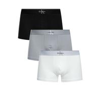 3 Pack Graphic Monogram Trunks Black/Grey/White XXL