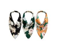 3-Pack Hair Bandanas for Women, Pre-Formed Triangle Headbands for Daily Hair Styling, Fixing Accessories and Bandana for Girls