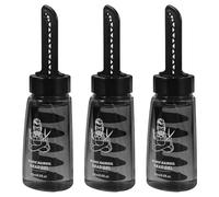 3 Pack Hair Styling Gel Bottle with Comb, 260ml Plastic | Refillable Container, Wide Tooth Design for Even Coverage, Black Finish for Home Grooming and Barber Use