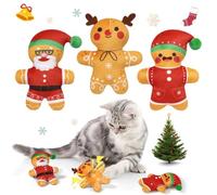 3-Pack Halloween Catnip Chew Toys, Crinkle Tombstone, Ghost & Fish, Indoor Kitten Playtime Toys