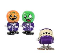 3 Pack Halloween Wind Up Toys for Kids,Pumpkin Ghost Wind-up Jumping /Walking/Sliding Toys Set Novelty Clockwork Toy Broom Witch Spring Toy Stocking Funny Party Favor Goody Bag Filler(Halloween)