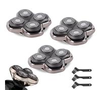3 Pack Head Shaver Replacement Heads Compatible with Pitbulls Gold PRO,Silver PRO, Platinum PRO,Butterfly Kiss PRO - Hypoallergenic Stainless Steel Shaver Foil Replacement - 4D Floating Blade