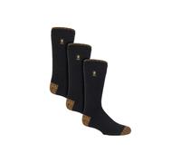 HEAT HOLDERS 3 Pair Multipack Mens Long Thermal Work Socks Thick Knee High Heavy Duty Boot Socks (6-11, Black)