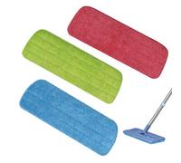 3-Pack High-Performance Microfiber Mop Refills - Multi-Surface Cleaning Pads for Spray Mops, Quick-Dry & Non-Slip Design for Hardwood, Tile & Laminate Floors
