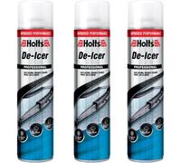 3 Pack Holts Fast-Acting De-Icer Spray 600Ml - Instant Car Windscreen Ice Removal And Refreezing Prevention