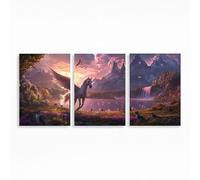 3 Pack Horse Diamond Art Kits Adults, 5D DIY Wing Diamond Painting Full Drill Kits 30 x 20 in Rhinestone Paint by Numbers, Crystal Art Embroidery Cross Stitch for Home Decor Gifts for Women PZSH-2478