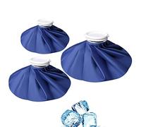 3 Pack Ice Bag, Reusable First Aid Ice Packs, Hot and Cold Reusable Ice Bag, First Aid Packs Relief and Reduce Sports Injuries,Deep Blue(11"+9"+6")