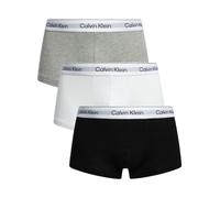 Calvin Klein Men's 3-Pack Icon Cotton Stretch Low-Rise Boxer Trunks, Black/White/Grey Heather - Size: 38/39/32