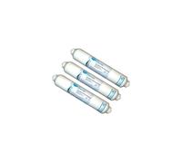 3 Pack In-Line Water Filter Cartridges - 1/4in Push-Fit, Coconut Carbon (NSF/ANSI 61) - Reduces Chlorine & Odors, 1500 Gal/6 Months - WFM3pkWF