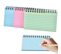3 Pack Index Cards, 150 Sheets Flash Cards Lined Revision Cards Easy Flip Record Cards Cue Cards for Office Meeting, School Learning, Memory, Sticky Note (Blue, Green and Pink)…
