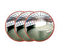 3-Pack Indoor Convex Mirror 45cm 18 inch Wide Angle Security Curved Mirror Polycarbonate Traffic Road Mirror for Shop Store Parking Lot Workshop Supermarket Driveway Blind Spot