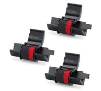 3 Pack IR40T Compatible Calculator Ribbon Replacement, Black & Red Compatible Ink Roller Compatible with Casio HR-100TM HR-170RC Canon P23-dhv CP13 Sharp EL-1801V (Individually Sealed)