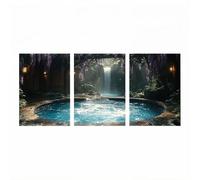 3 Pack Japanese Hot Spring Diamond Art Kits Adults Landscape Diamond Painting, Crystal Art Cross Stitch Embroidery Kit 20 x 14In*3, Paint by Numbers for Adults with Rhinestones, Room Decor HXZH-1364