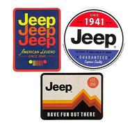 3-Pack Jeep Logo Stickers - American Legend Since 1941, Have Fun Out There, Guaranteed Since 1941 - Licensed and Authentic…