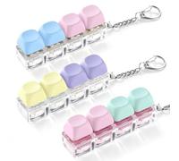 3 Pack Keyboard Fidget Toy - Clicky, Creamy & Silent Stress Relief Fidget Clicker Keychain - Quiet Fidget Toys for Adults, Boost Focus & Calm Anxiety at Work, Travel - Ideal Stress-Relief Gift