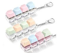 3 Pack Keyboard Fidget Toy - Clicky, Creamy & Silent Stress Relief Fidget Clicker Keychain - Quiet Fidget Toys for Adults, Boost Focus & Calm Anxiety at Work, Travel - Ideal Stress-Relief Gift