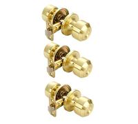 3-Pack Keyed-Alike Exterior Door Nobs Set, Universal Fit Lockset for Entry Doors, Bedrooms & Front Gates, Durable Steel Construction & Easy Installation