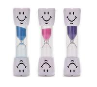 3 Pack Kids Toothbrush Timer, 2 Minutes Smiley Hourglass Sand Clock Timer for Children’s Teeth(Blue, Purple, Pink)