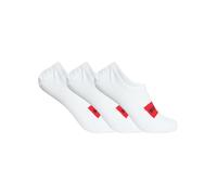 HUGO Men's 3 Pack Label Low Cut Socks, White