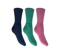 3-Pack Ladies All-Terrain Socks - Durable, Comfortable, and Moisture-Wicking for Outdoor Adventures (UK, Numeric, 4, 7, Regular, Regular, BLUE/PINK/GREEN)
