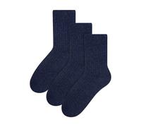 Steven 3 Pack Ladies Original Wool Dress Socks (2 Sizes) - 6-8 UK - Navy Blue