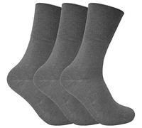 3 Pack Ladies Thin Wide Top Non Elastic Thermal Diabetic Socks for Poor Circulation (4-8 UK, THRDIAL01)