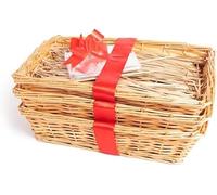 3 PACK Large Hamper Wrapping Kits 47cm x 29cm 3x Pack Large Hamper Wrapping KIts - Basket Bags with Bows Plastic Clear for Gifts Hampers Wrapping and Ribbon